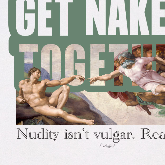 Get Naked T-Shirt (White) - a yellow object