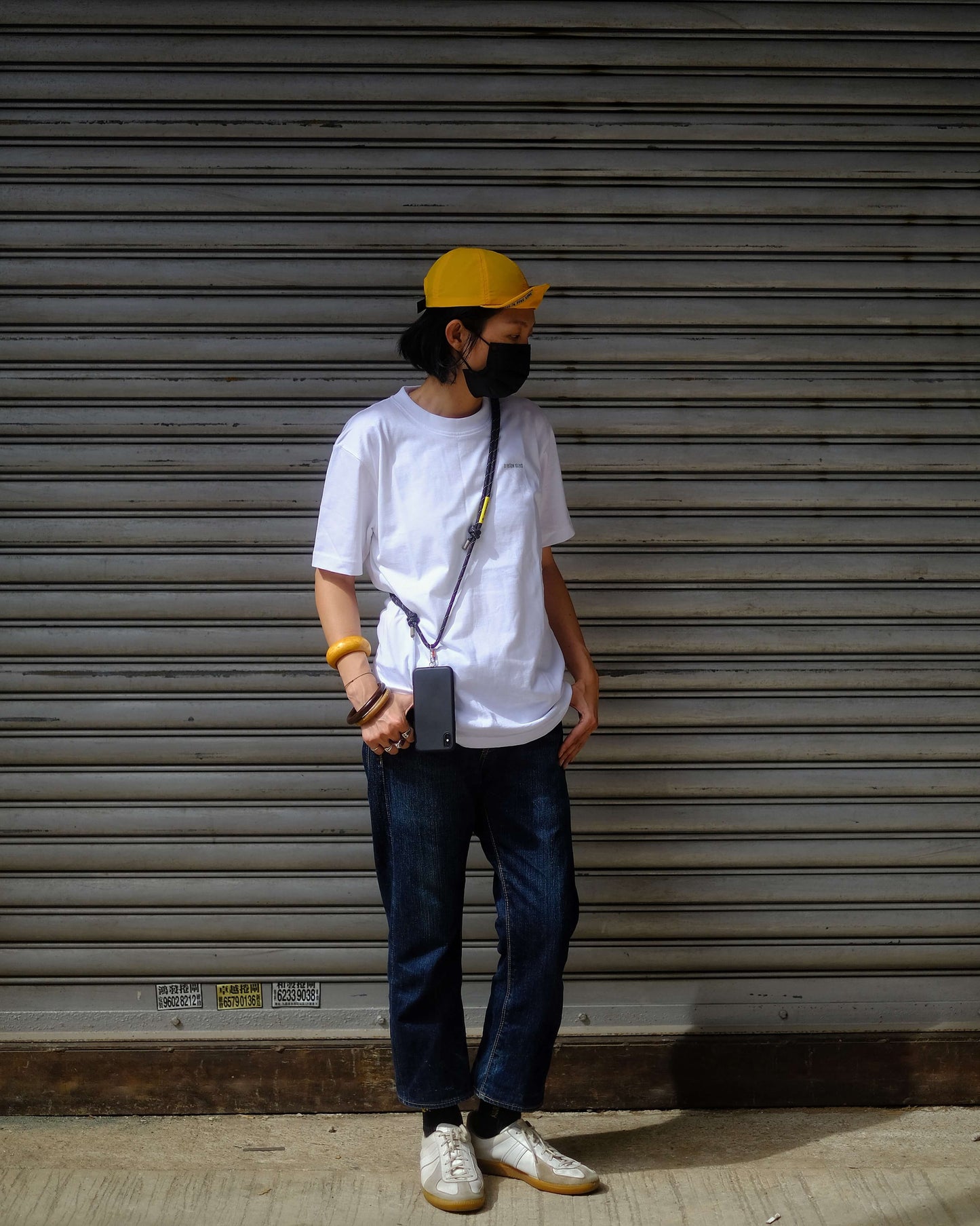 {Extra-Long} We Disconnect Phone Lanyard - a yellow object