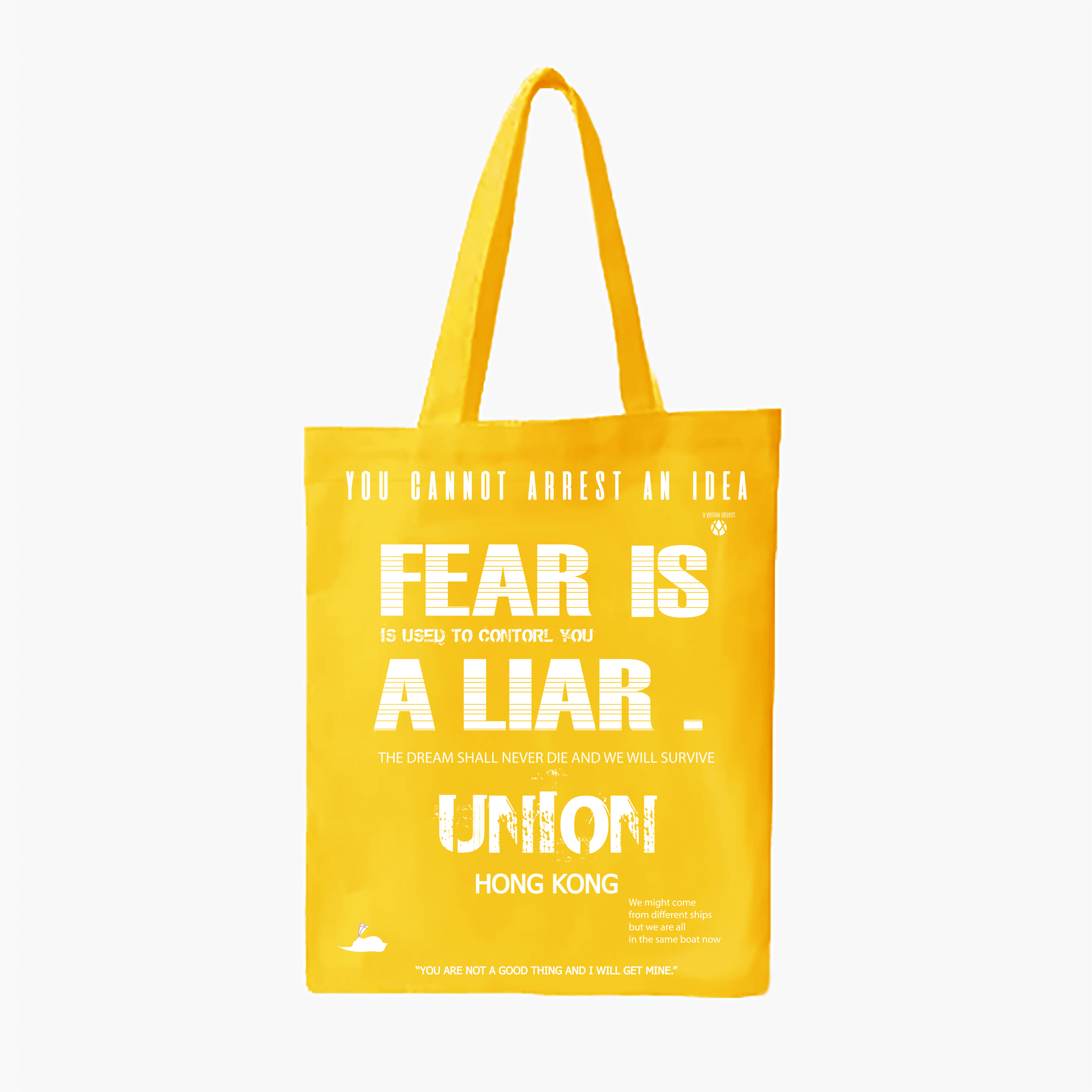 Fear Tote Bag (Yellow) - A Yellow Object