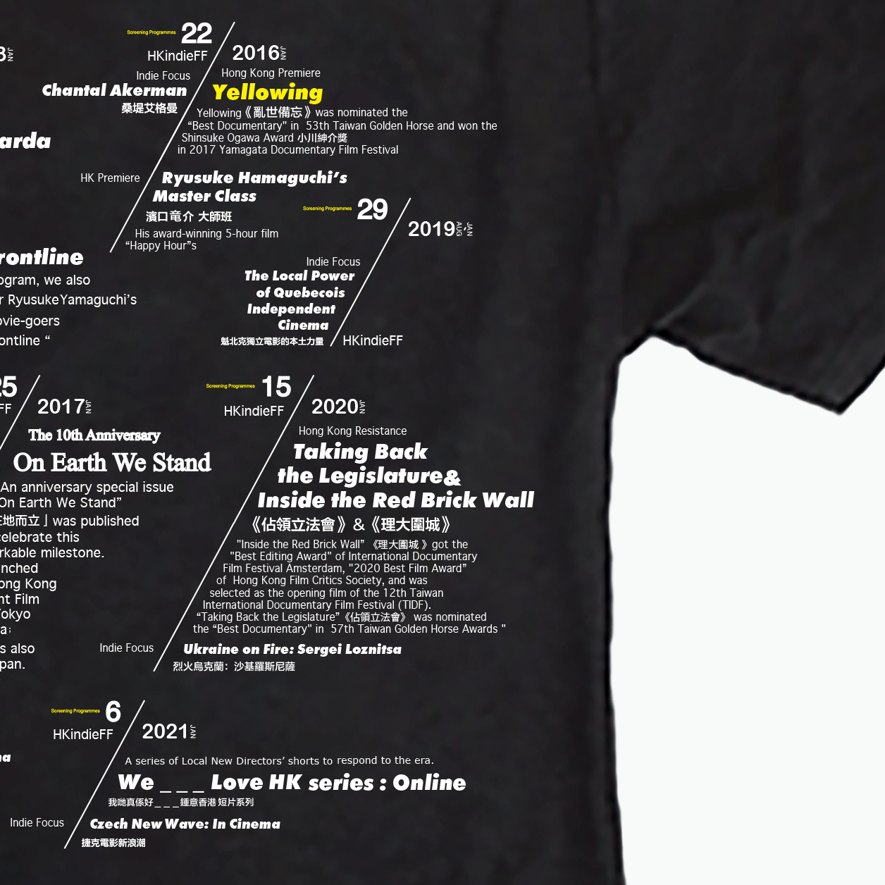 HKINDIEFF Timeline T-Shirt (Black) - A Yellow Object