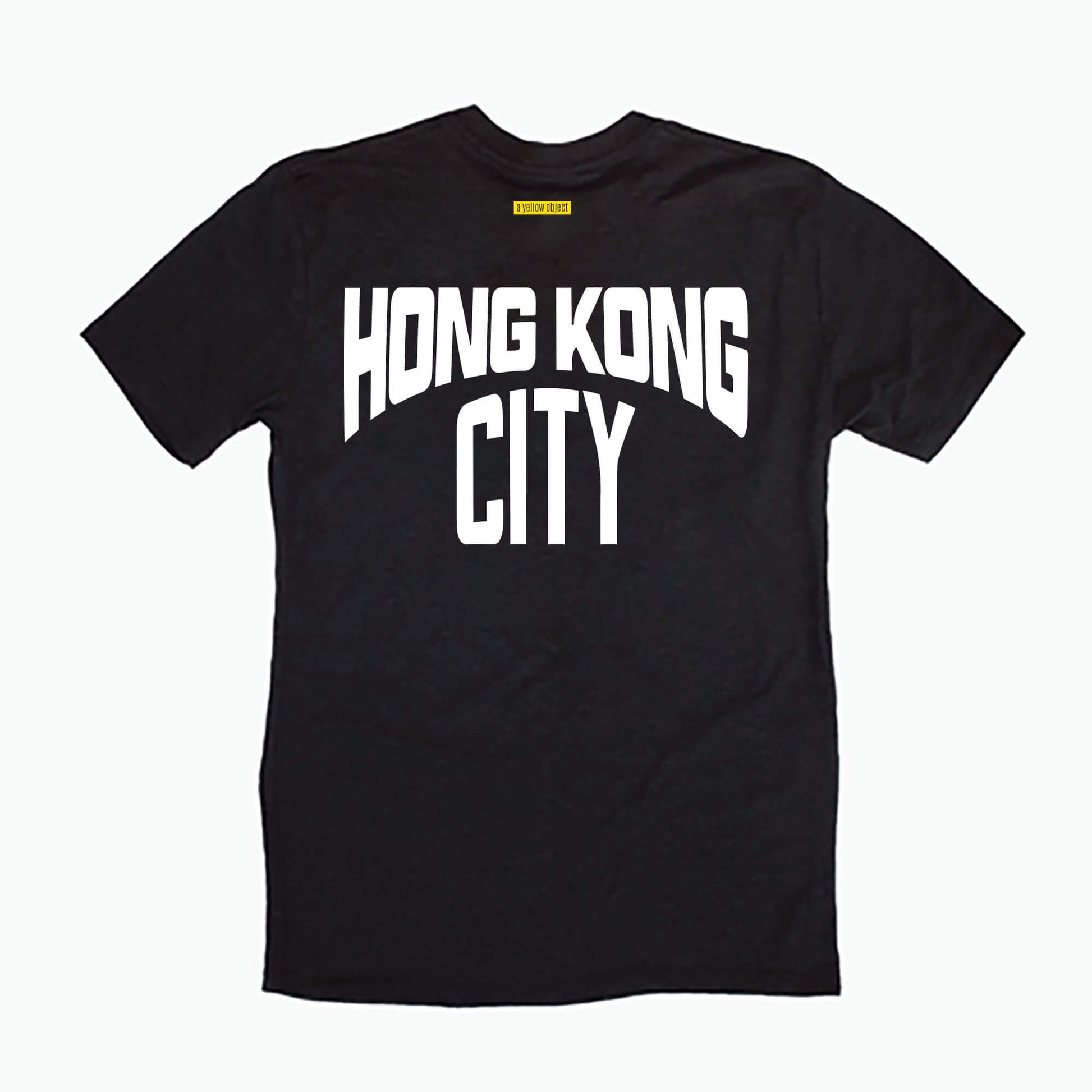 Hong Kong City T-Shirt (Black) - a yellow object