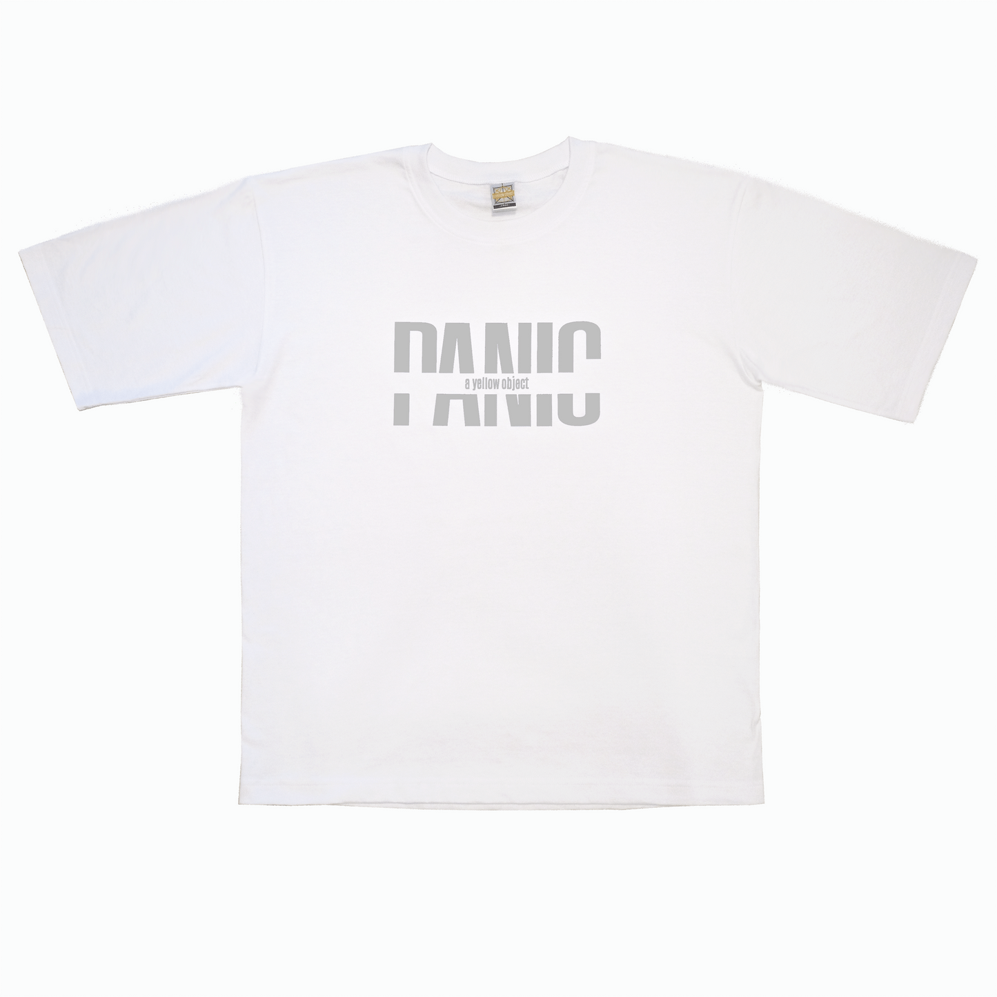 Panic Reflective T-Shirt (White) - a yellow object