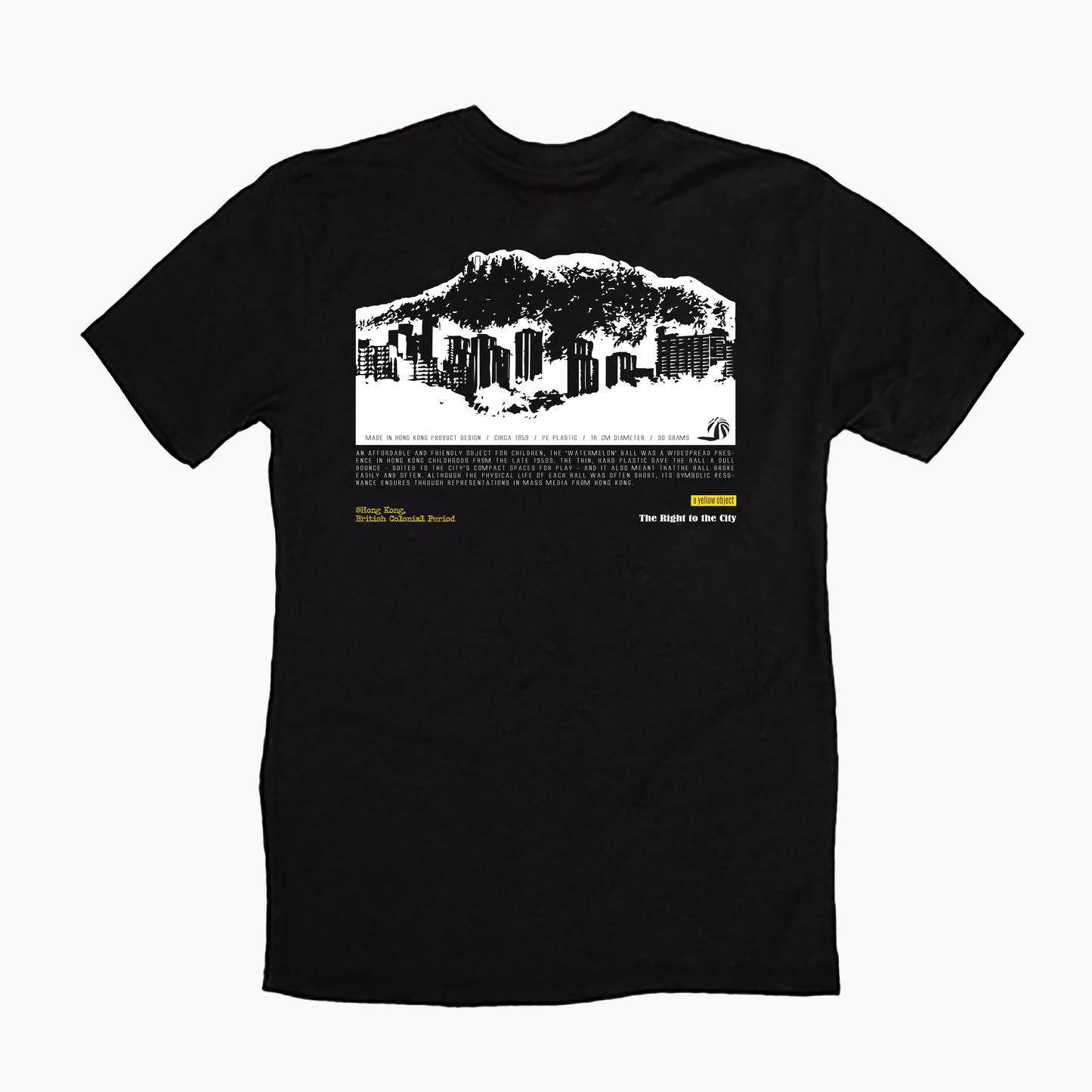 Right to The City T-Shirt (Black) - a yellow object