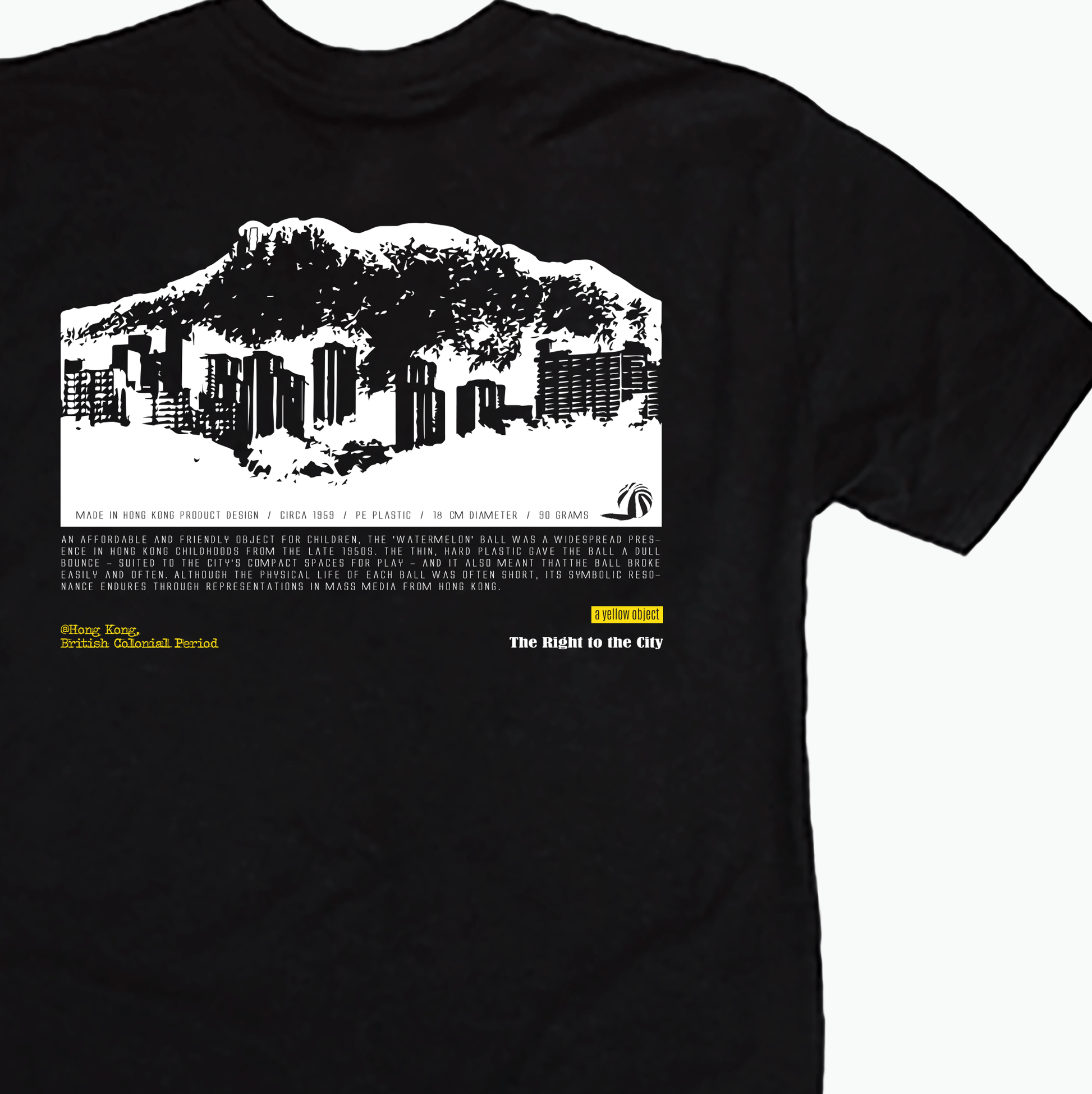 Right to The City T-Shirt (Black) - a yellow object