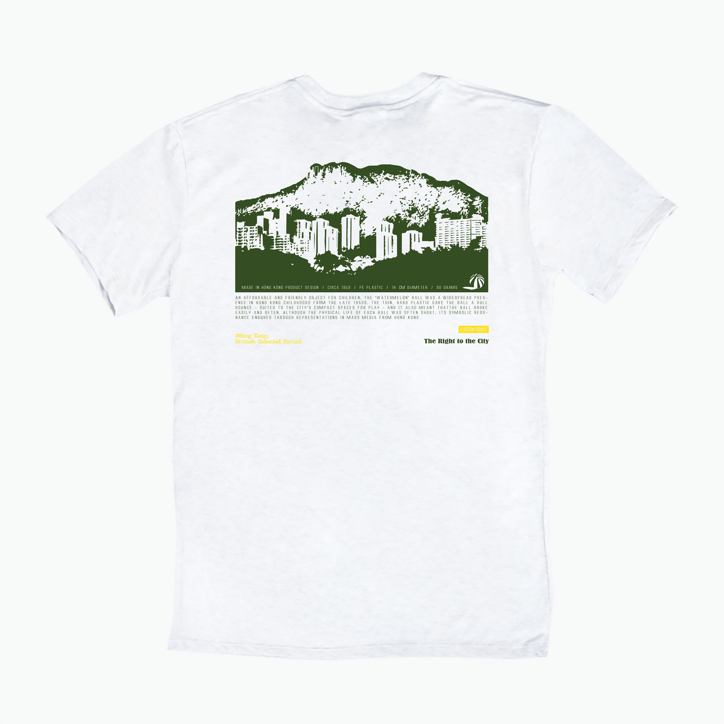 Right to The City T-Shirt (White) - a yellow object