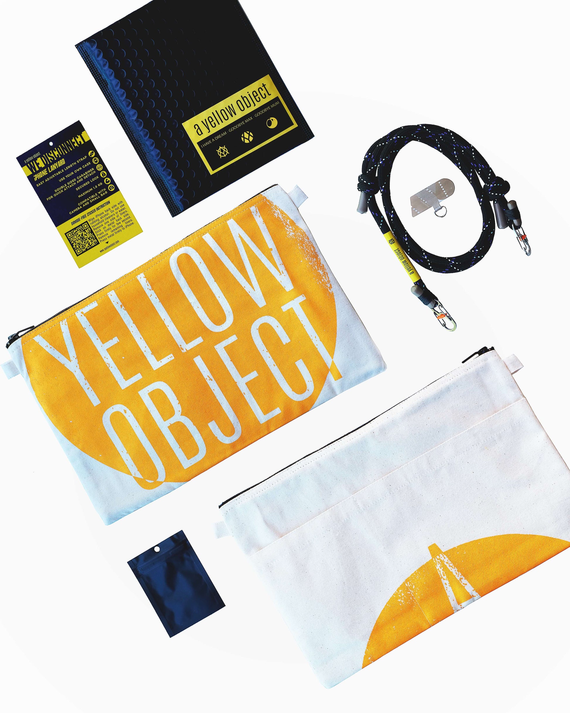 We Disconnect iPhone Lanyard (Black) - A Yellow Object