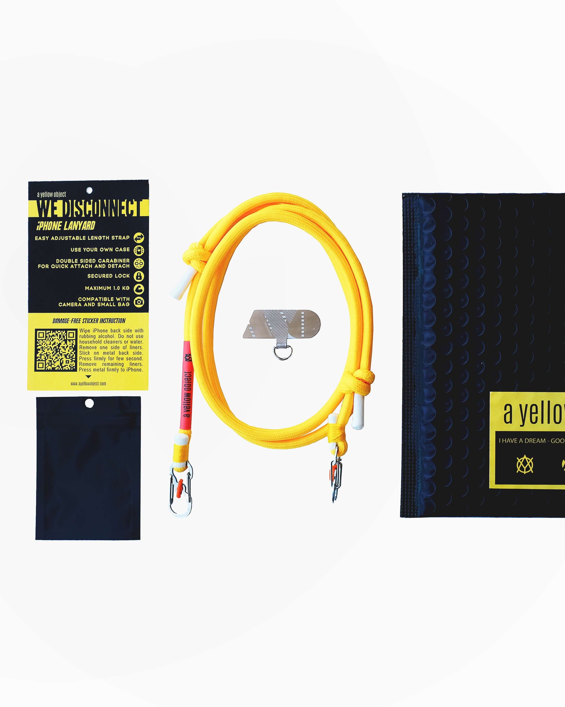 We Disconnect iPhone Lanyard (Yellow) - A Yellow Object