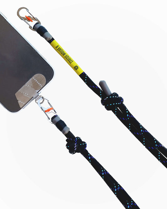 We Disconnect iPhone Lanyard (Black) - A Yellow Object
