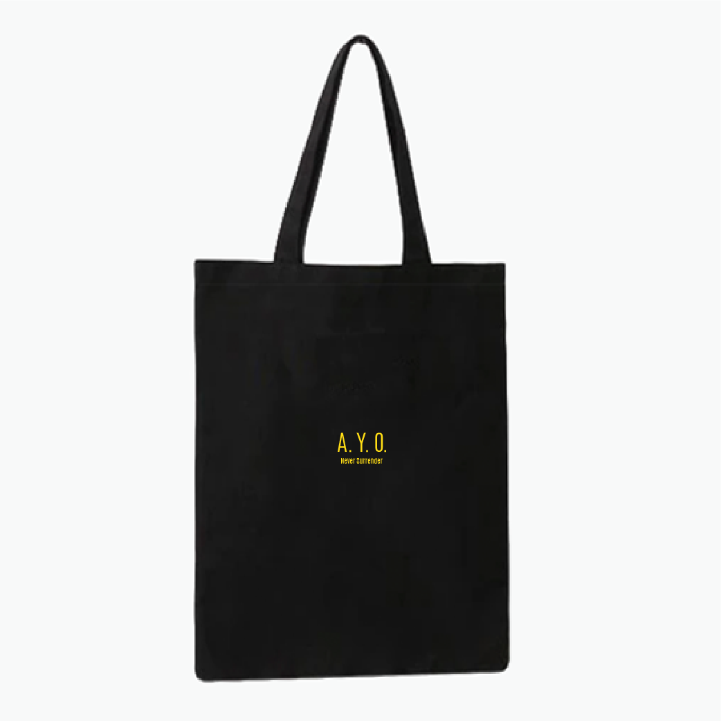 A Yellow Ball Tote Bag (Black) - A Yellow Object