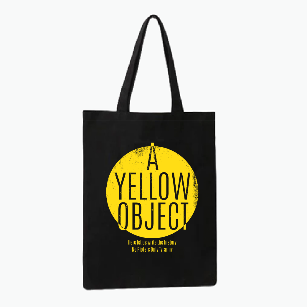 A Yellow Ball Tote Bag (Black) - A Yellow Object